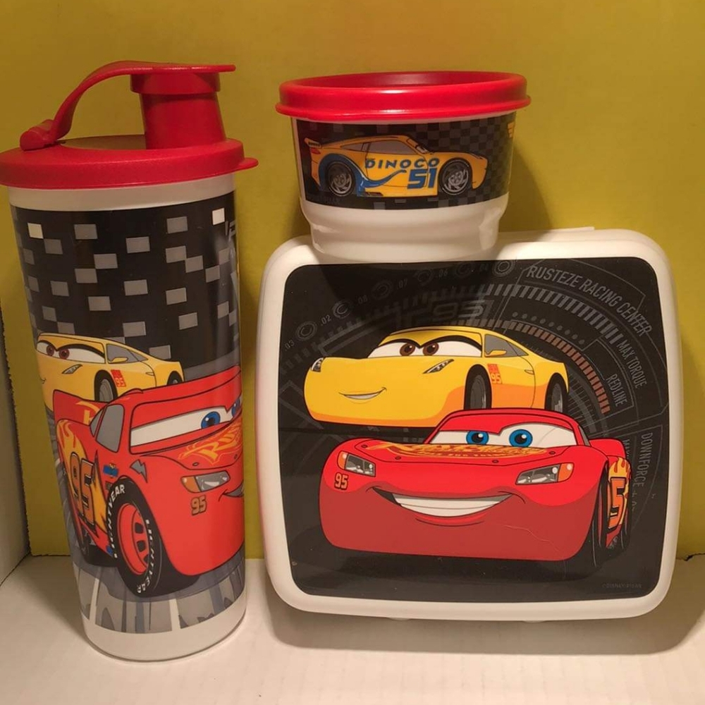 TUPPERWARE CARS KIDS SET